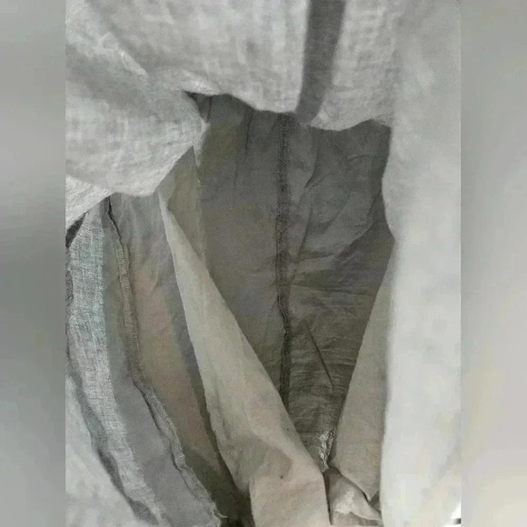 Old Navy Gray Cotton Dress w/ Embroidered Neckline & Keyhole Back, Size Medium - Picture 5 of 6